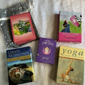 Share Self Care Cards 5 Deck bundle featuring Bach Flower and Rodney Yee